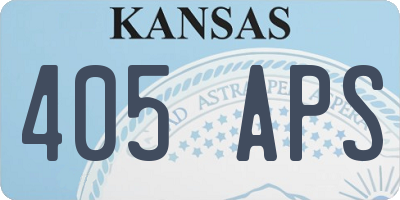 KS license plate 405APS