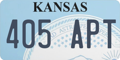 KS license plate 405APT