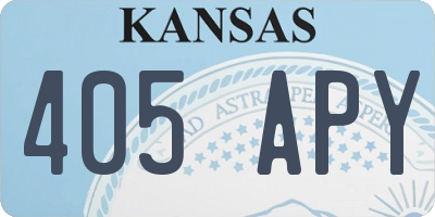 KS license plate 405APY