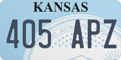 KS license plate 405APZ