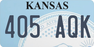 KS license plate 405AQK