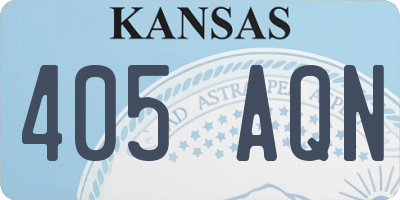 KS license plate 405AQN