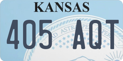 KS license plate 405AQT