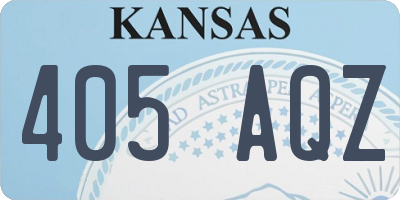 KS license plate 405AQZ