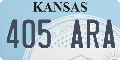 KS license plate 405ARA
