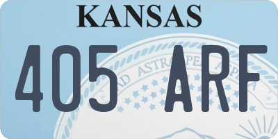 KS license plate 405ARF