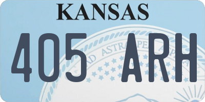 KS license plate 405ARH