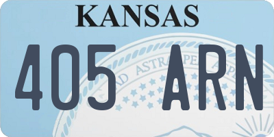 KS license plate 405ARN