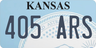 KS license plate 405ARS