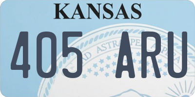 KS license plate 405ARU