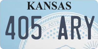 KS license plate 405ARY