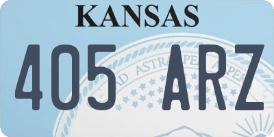 KS license plate 405ARZ