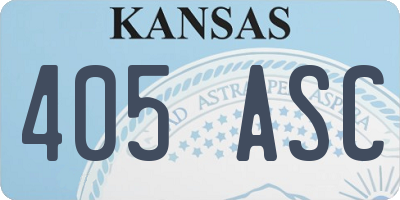 KS license plate 405ASC