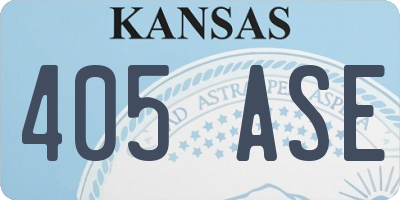 KS license plate 405ASE