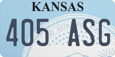 KS license plate 405ASG