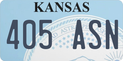 KS license plate 405ASN