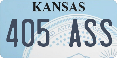 KS license plate 405ASS