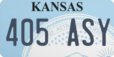 KS license plate 405ASY