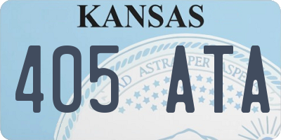 KS license plate 405ATA