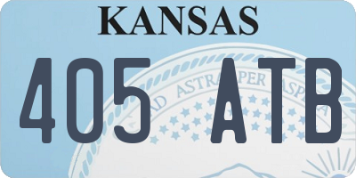 KS license plate 405ATB