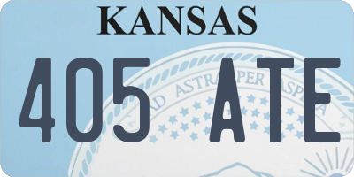 KS license plate 405ATE