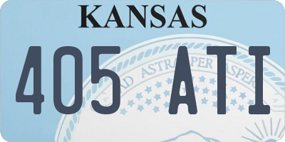 KS license plate 405ATI
