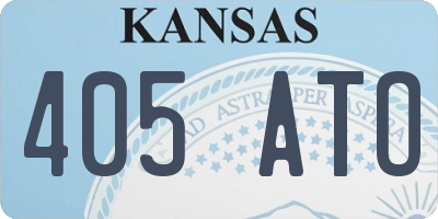 KS license plate 405ATO