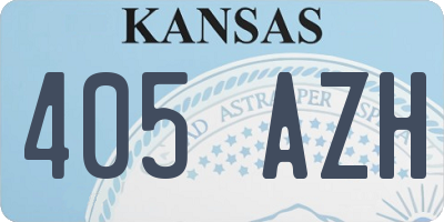 KS license plate 405AZH