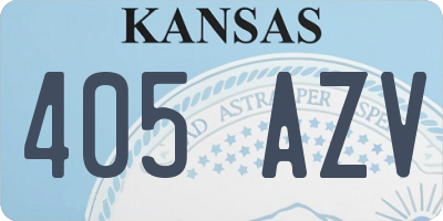 KS license plate 405AZV