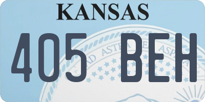 KS license plate 405BEH