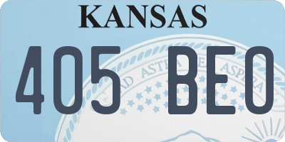 KS license plate 405BEO