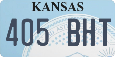 KS license plate 405BHT