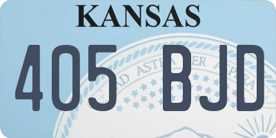 KS license plate 405BJD