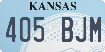 KS license plate 405BJM