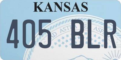 KS license plate 405BLR