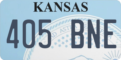 KS license plate 405BNE