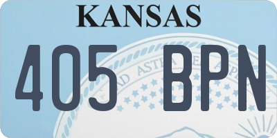 KS license plate 405BPN