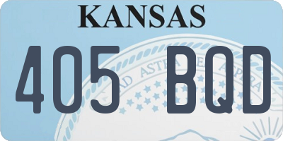 KS license plate 405BQD