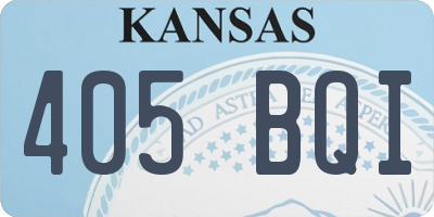 KS license plate 405BQI