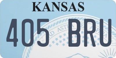 KS license plate 405BRU