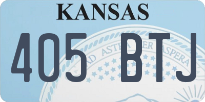 KS license plate 405BTJ