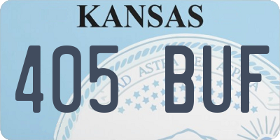 KS license plate 405BUF