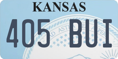 KS license plate 405BUI