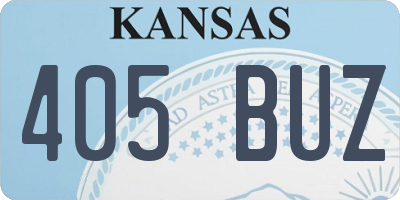KS license plate 405BUZ