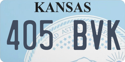 KS license plate 405BVK