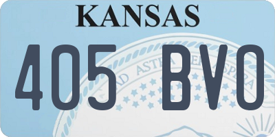 KS license plate 405BVO