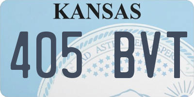 KS license plate 405BVT