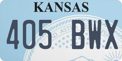 KS license plate 405BWX