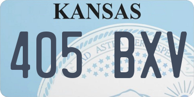 KS license plate 405BXV