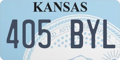 KS license plate 405BYL